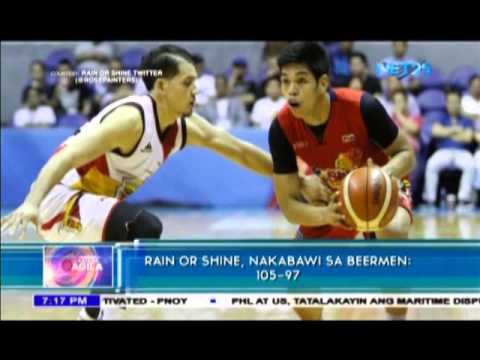 Panalo ang Rain or Shine laban sa San Miguel