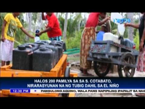 Ilang lugar sa South Cotabato, nirarasyunan na ng tubig dahil sa El Niño