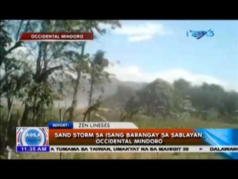 Sand storm sa isang barangay sa Sablayan, Occidental Mindoro