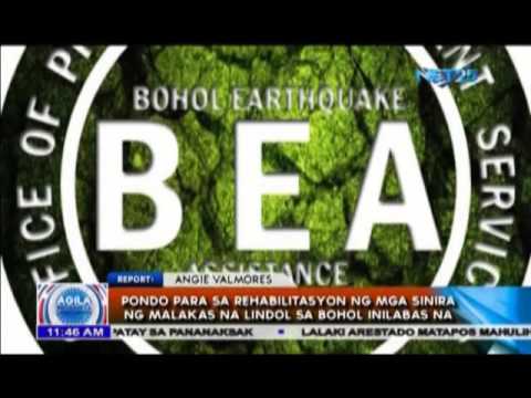 Pondo para sa rehabilitasyon ng mga sinira ng malakas na lindol sa Bohol inilabas na