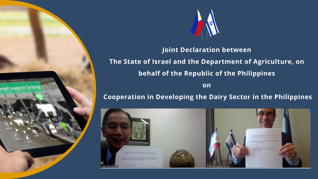 Signed joint declaration for mutual relationship and assitance in developing the dairy sector in the PH
