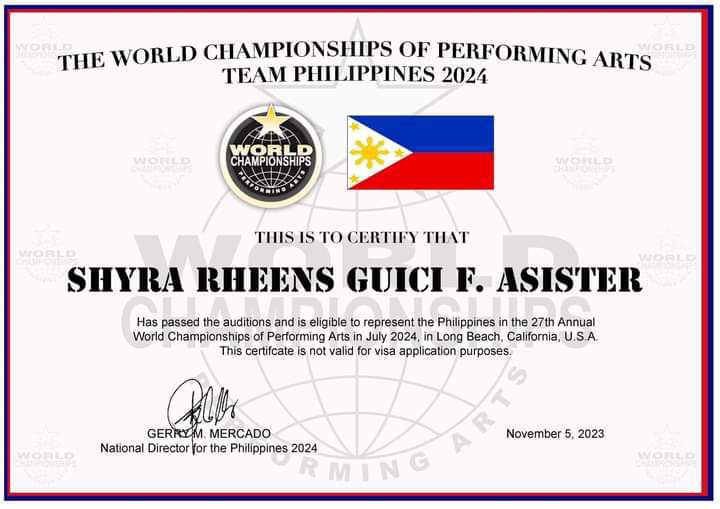 Pinay singer at songwriter, magiging kinatawan ng Pilipinas sa World Championships of Performing Arts
