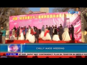 Kasalan sa China, Natuloy pa rin sa Kabila ng Malamig na Klima