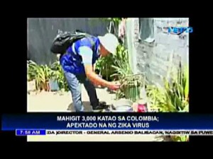 Mahigit 3,000 katao sa Colombia, apektado na ng Zika Virus
