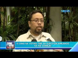 10 Oras na Voting Time, Aprubado na ng COMELEC