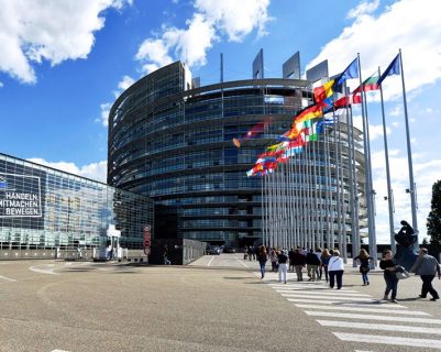 Exterior view of the European Parliament in Strasbourg