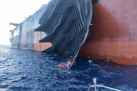 MALAYSIA-GABON-SHIP-FIRE