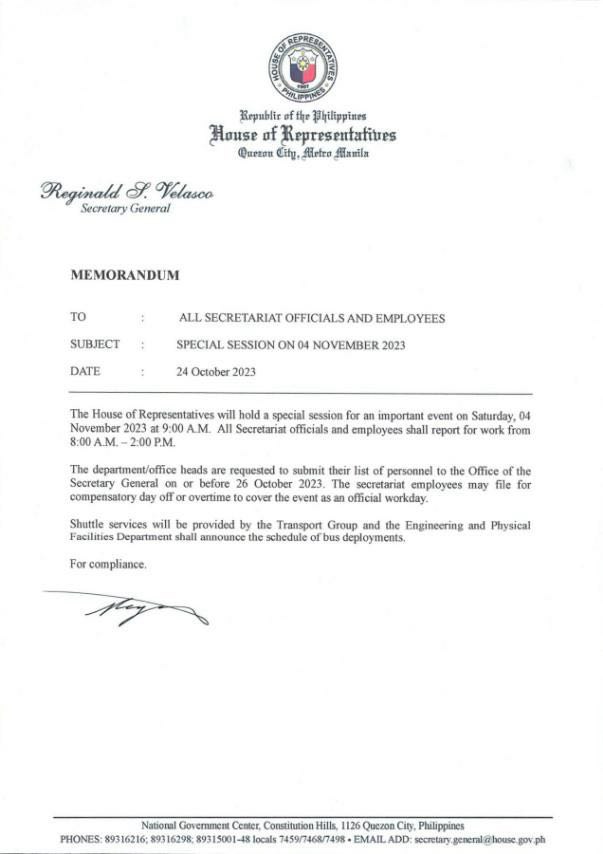 Special session