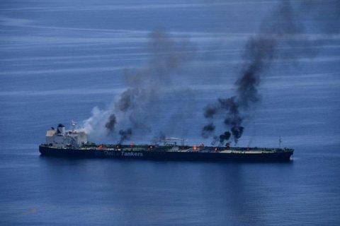 OIL TANKER HIT BY HOUTHIS