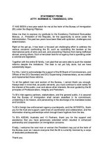 TANSINGCO STATEMENT