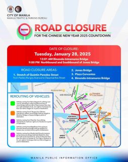 ROAD CLOSURE FOR CHINESE NEW YEAR