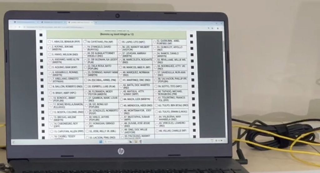 BALLOT FACE