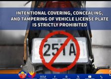 Pagtatakip ng license plate, labag sa Traffic Code at may kaukulang multa – MMDA